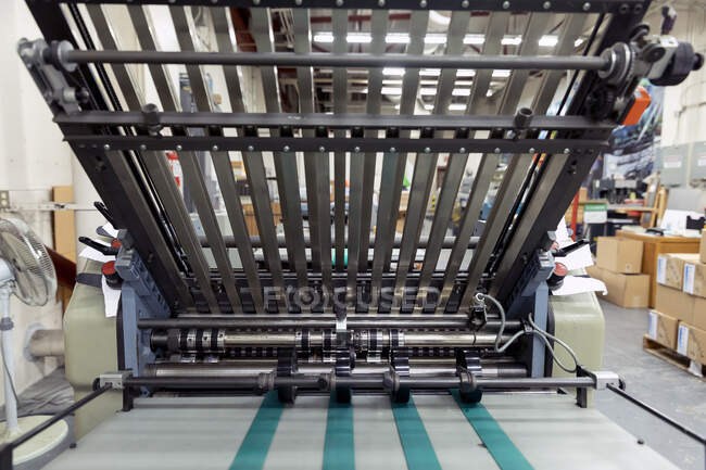 Print machine at shop — Stock Photo