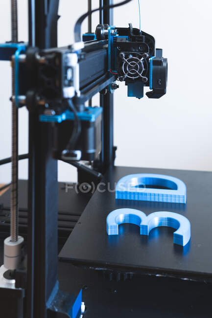 3D text on automatic printer — Stock Photo