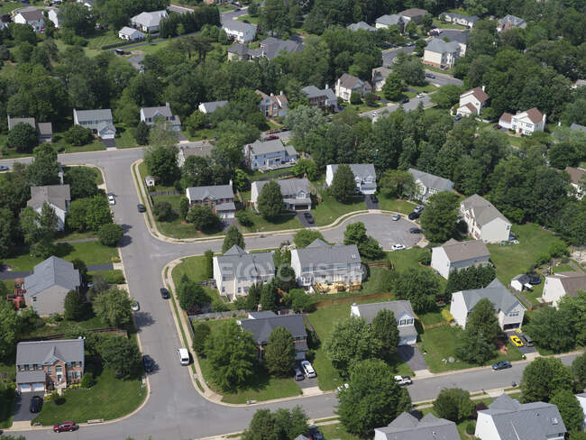 USA, Virginia, Manassas, Luftaufnahme vorstädtischer Häuser — Stockfoto