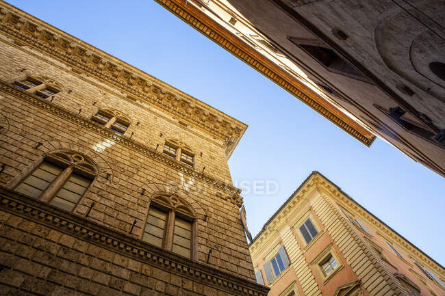 Italie, Toscane, Sienne, Vue panoramique du Palazzo Piccolomini — Photo de stock