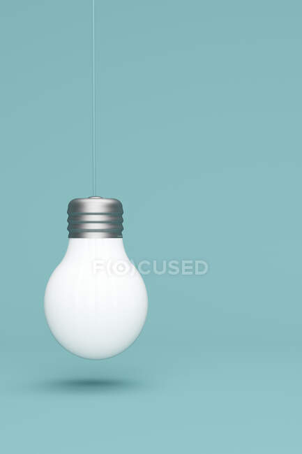 Renderização tridimensional da lâmpada de luz branca — Fotografia de Stock