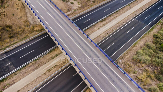 Aerial view of empty overpass — Stock Photo