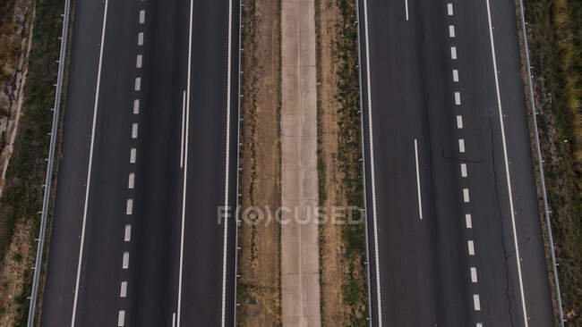 Aerial view of multiple lane highway — Stock Photo