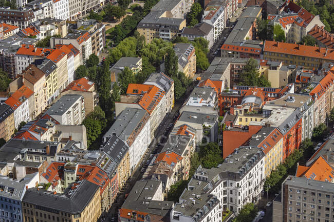 Germany, Berlin, Aerial cityscape of residential district — Stock Photo