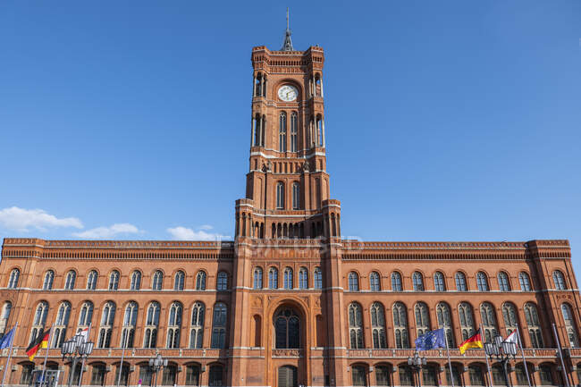 Germany, Berlin, Facade of Rotes Rathaus — Stock Photo