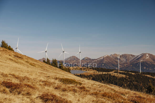 Wind farm in Lachtal during autumn — Stock Photo