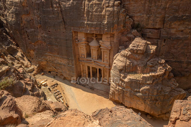 Muasoleo di Khazne al-Firaun a Rock City di Petra, Giordania — Foto stock