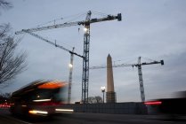 USA, Washington DC, Washington Monument under renovation — Stock Photo