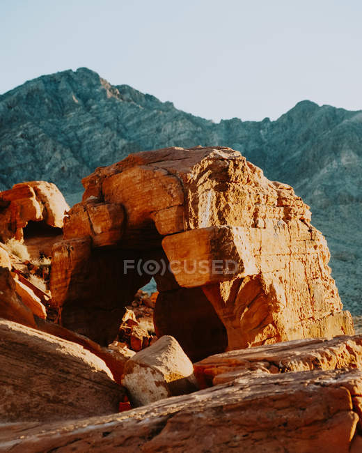 Daytime view of rock structures in Moab, Utah — Stock Photo