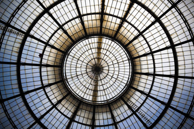 Glass cupola at Galleria Vittorio Emanuele — Stock Photo