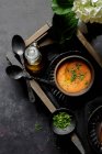 Gazpacho de sopa de tomate frío - foto de stock