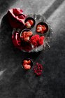 Strawberry Sorbet in bowls — Stock Photo