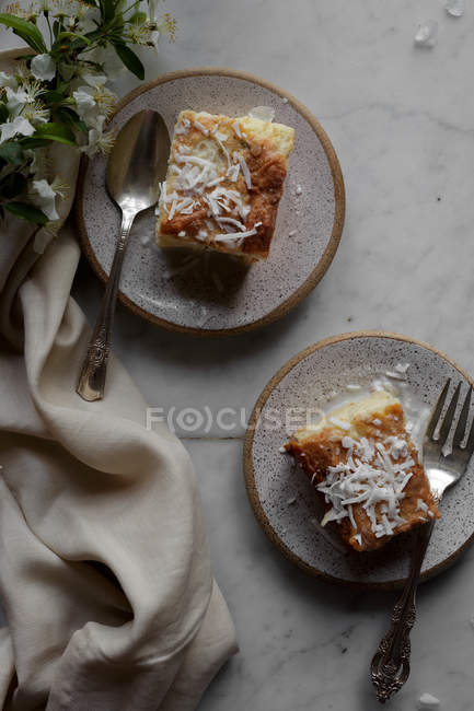 Gluten Free Tres Leches cake — Stock Photo