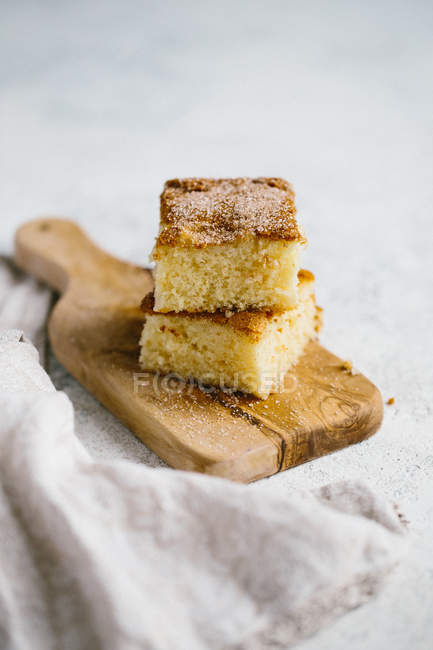 Gâteau au café à la poire et cannelle — Photo de stock