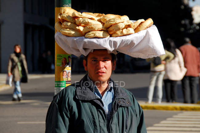 Vendeur de pain - Buenos Aires, Argentine — Photo de stock