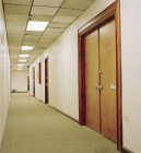 Interior view of empty office hallway — Stock Photo
