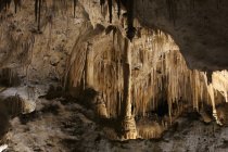 High angle view of stalactites in cave — Stock Photo