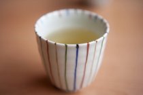 Close up view of cup of green tea — Stock Photo