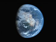 Satellite view of earth planet in shadow — Stock Photo