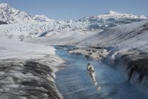 Arroyo glaciar, Glaciar Colonia, Valle de Knik, Anchorage, Alaska, EE.UU. - foto de stock
