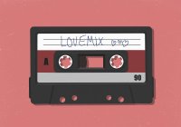 Retro love mix cassette tape — Stock Photo