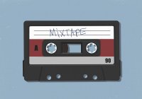 Retro mix tape cassette tape — Stock Photo