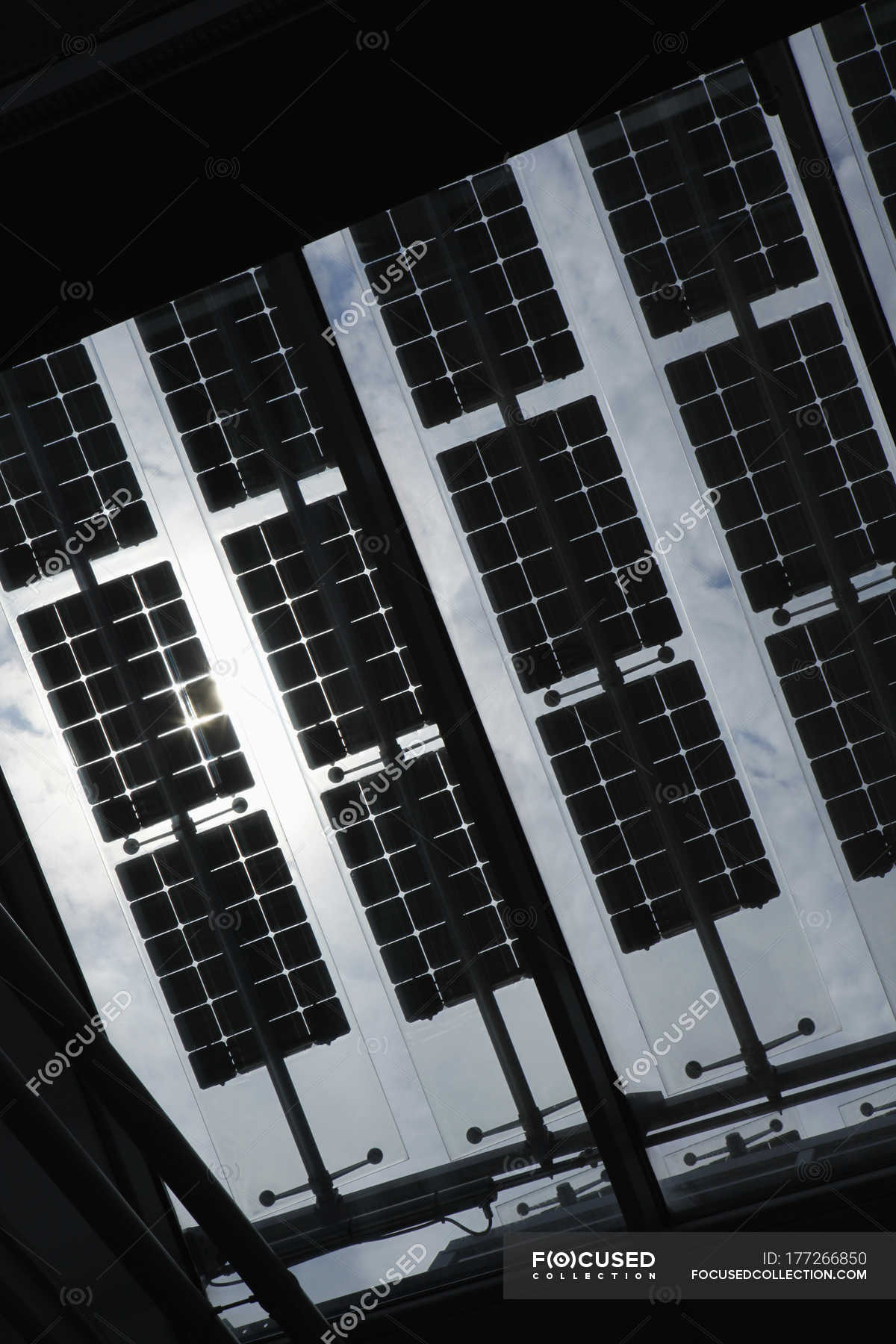 Bottom View Of Solar Panels On Roof Of Jakob Kaiser Haus Building