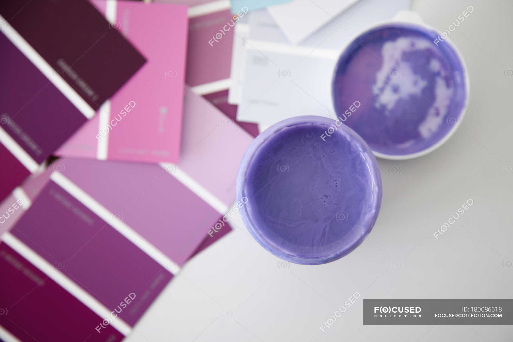 purple paint samples