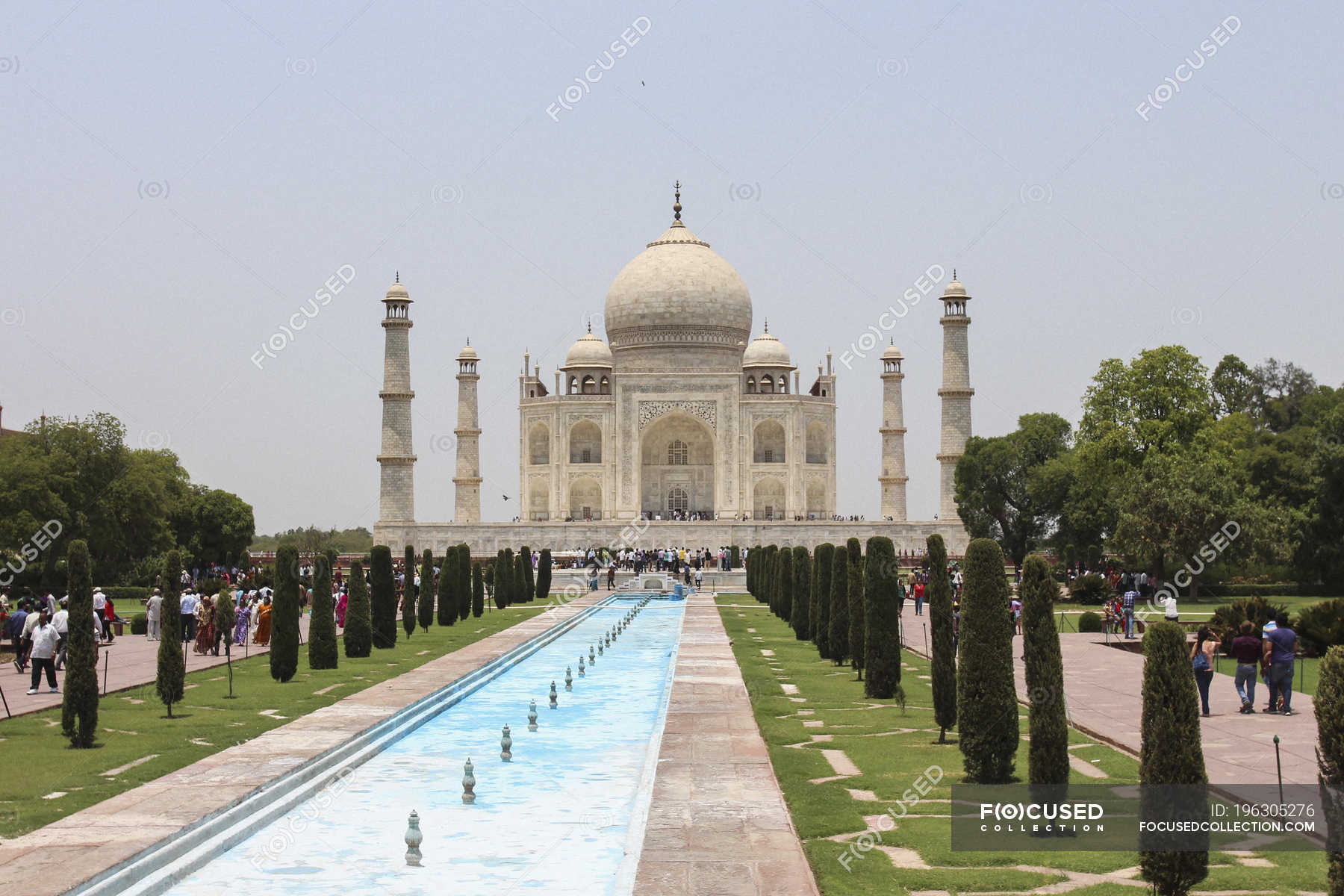 Exterior of Taj Mahal against clear sky on sunny day — ripples, UNESCO  World Heritage Site - Stock Photo | #196305276