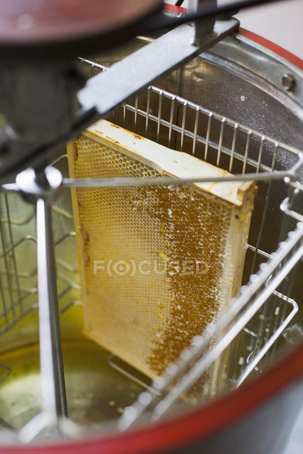 Close up view of honeycomb in machinery — Stock Photo