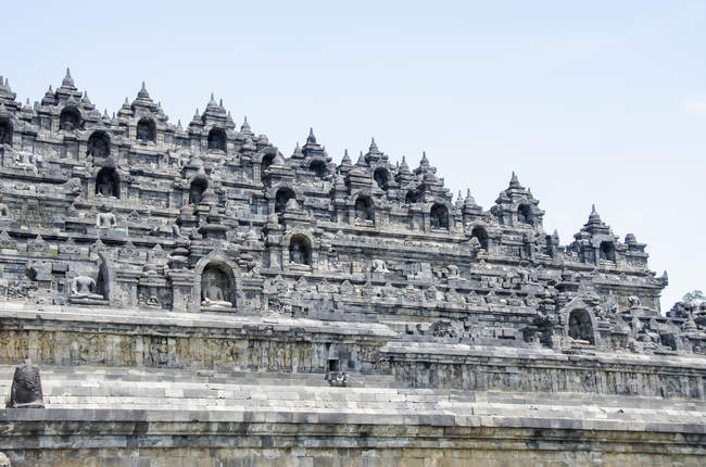 Exterior of Borobudur against clear sky — Stock Photo