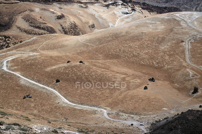 High angle view to arid landscape — Stock Photo