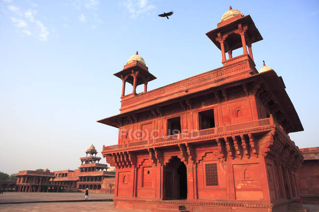 Diwan-i-khass, fatehpur sikri, die Stadt des Sieges, erbaut in der zweiten Hälfte des 16. Jahrhunderts, Mogularchitektur aus rotem Sandstein, Hauptstadt des Mogulreiches, UNESCO-Weltkulturerbe, agra, uttar pradesh, Indien — Stockfoto