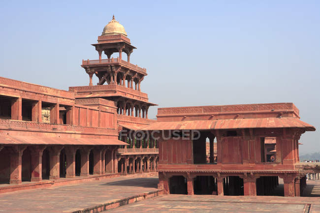 Panch Mahal, Fatehpur Sikri, the City of Victory, Built during the second half of the 16th century, Mughal Architecture, made from red sandstone, capital of Mughal Empire, UNESCO World Heritage Site, Agra, Uttar Pradesh, India — Stock Photo