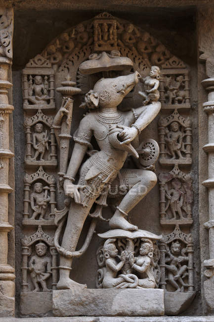 Скульптура для индийского бога — стоковое фото