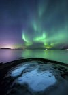 Aurora Boreale su Vagsfjorden — Foto stock