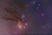 Paisaje estelar con Antares y Cabeza de Escorpio - foto de stock