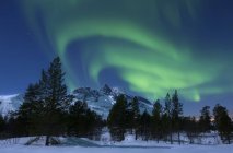 Aurora Borealis oltre Nova Mountain Wilderness — Foto stock