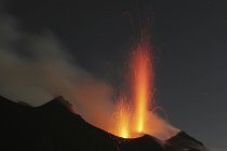 Stromboli eruption on Aeolian Islands — Stock Photo