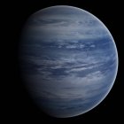 Planeta gigante de gas azul-blanco - foto de stock