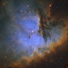 Туманность Пакман в созвездии Кассиопеи — стоковое фото