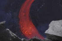 Fimmvorduhals поток лавы — стоковое фото