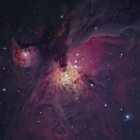 Paisagem estelar com nebulosa de Orion na Via Láctea — Fotografia de Stock