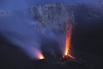 Stromboli eruption on Aeolian Islands — Stock Photo