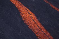 Caudal de lava Stromboli - foto de stock