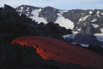 Caudal de lava del Etna - foto de stock