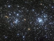 Double cluster in constellation Perseus — Stock Photo