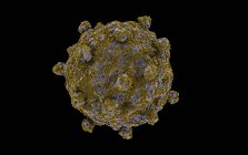 Conceptual image of coxsackievirus cell — Stock Photo