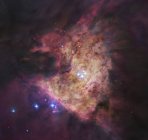 Paesaggio stellare con ammasso di trapezio nella nebulosa di Orione — Foto stock