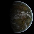 Partially lit terrestrial planet — Stock Photo